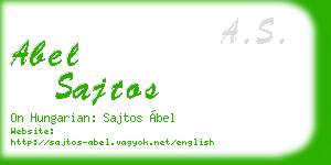 abel sajtos business card